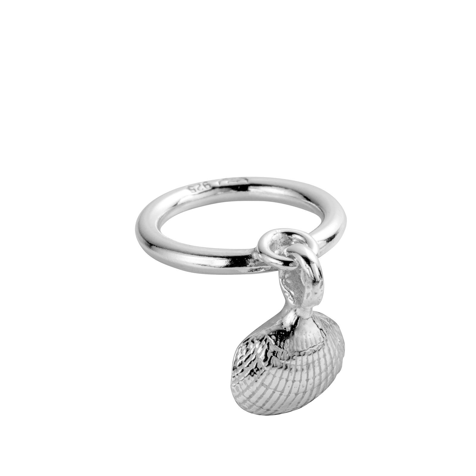 Silver Falling Mini Shell Ring