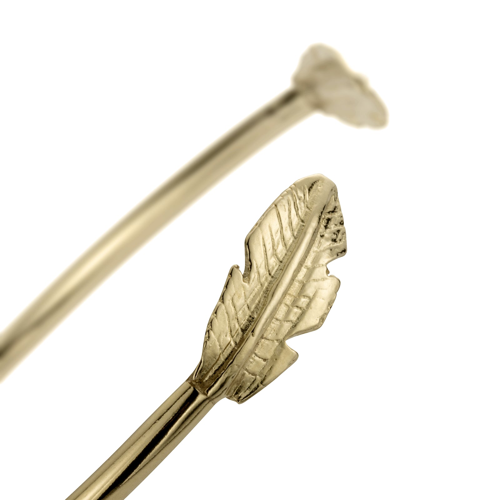 Gold Feather Cuff Bangle