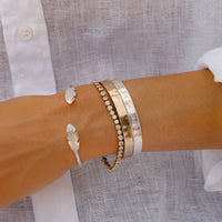 Silver Feather Cuff Bangle