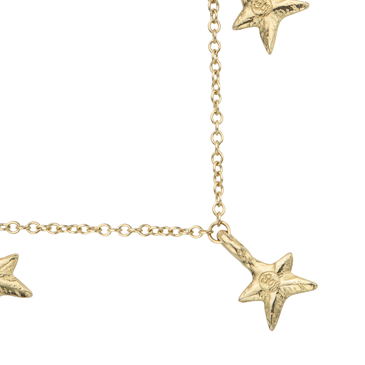 Gold Five Star Necklace