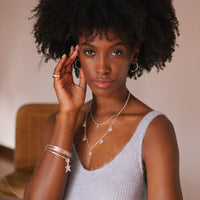 Silver Five Star Necklace