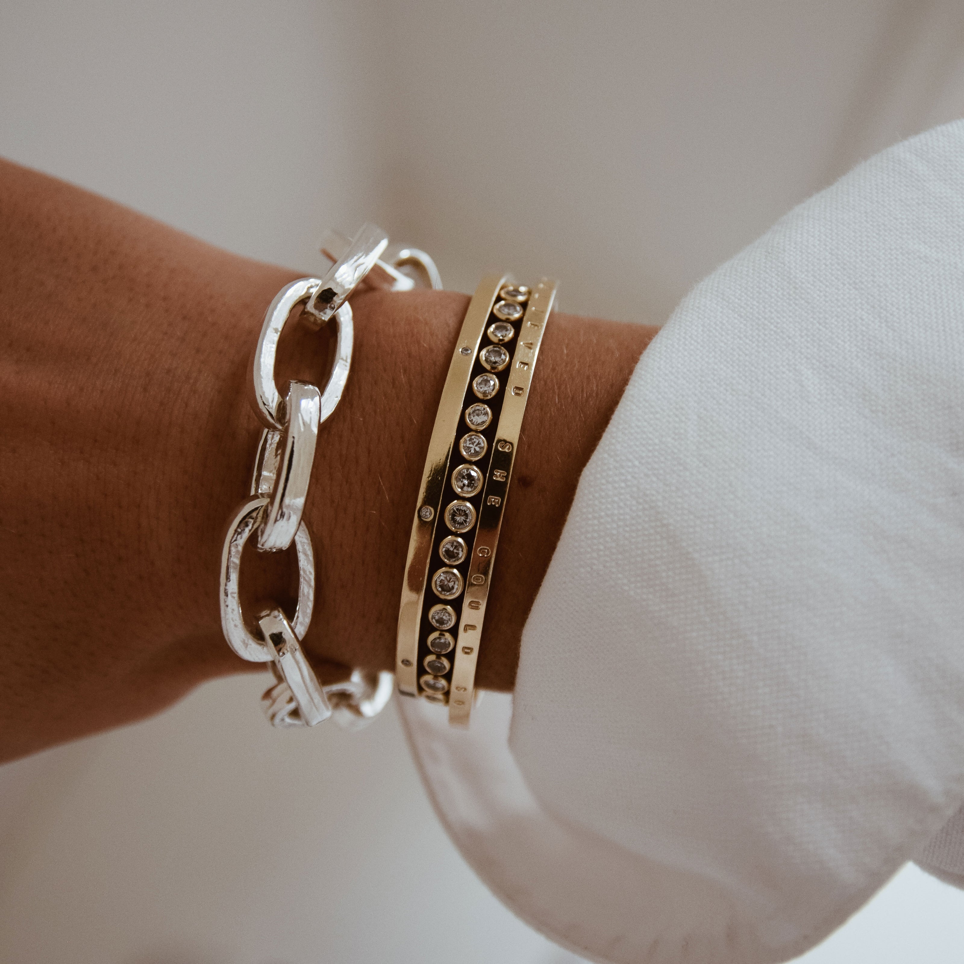 Gold Diamond Luxury Forever Cuff