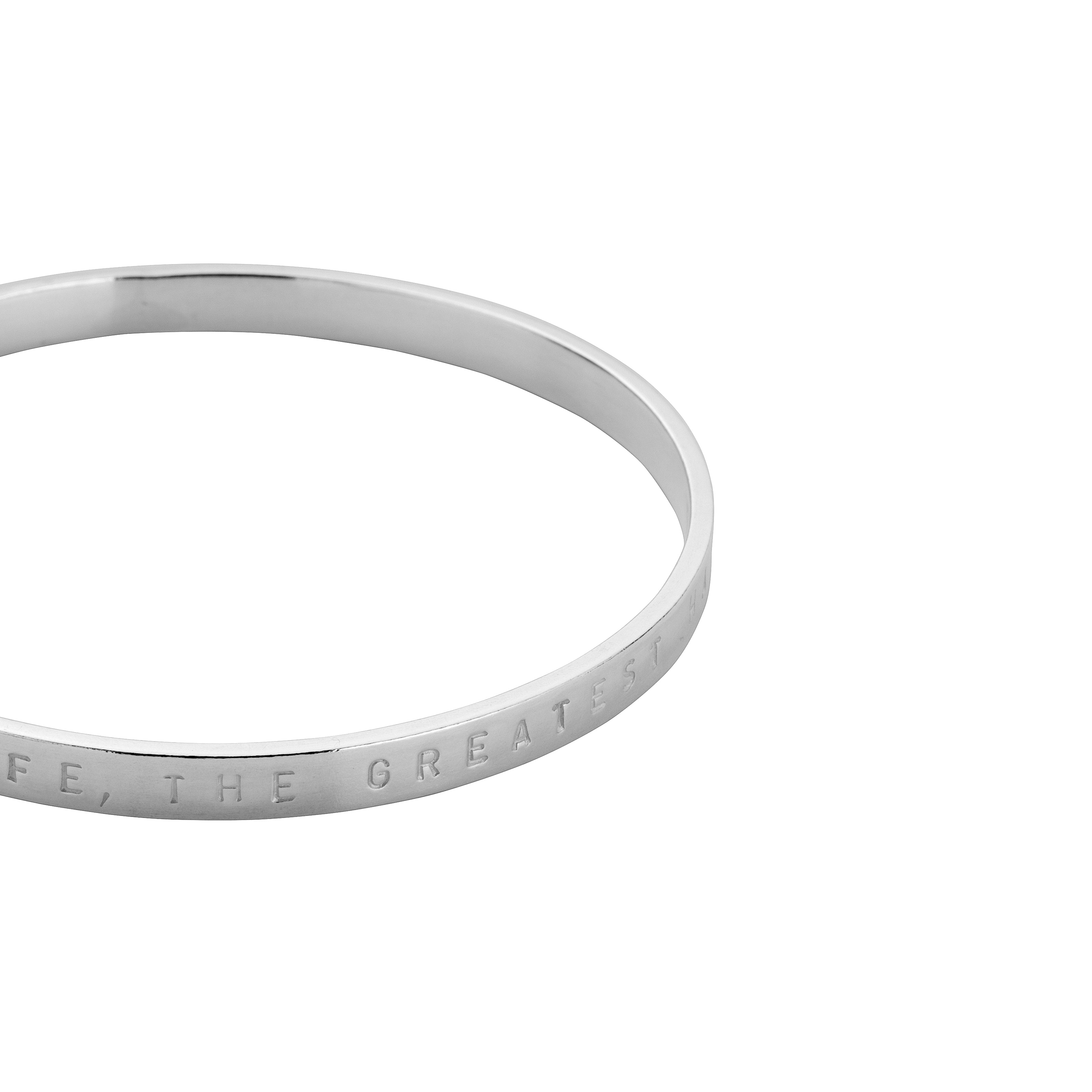 Silver Full Signature Bangle
