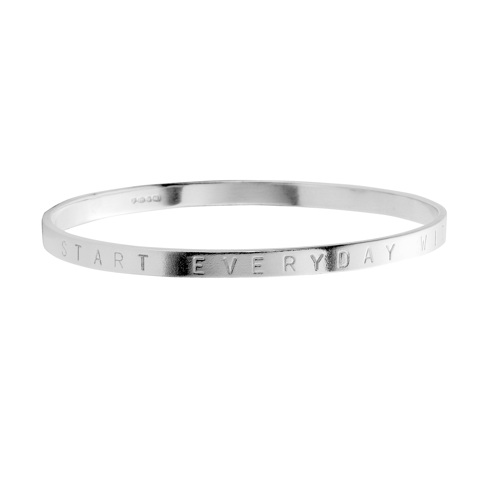 Silver Full Signature Bangle