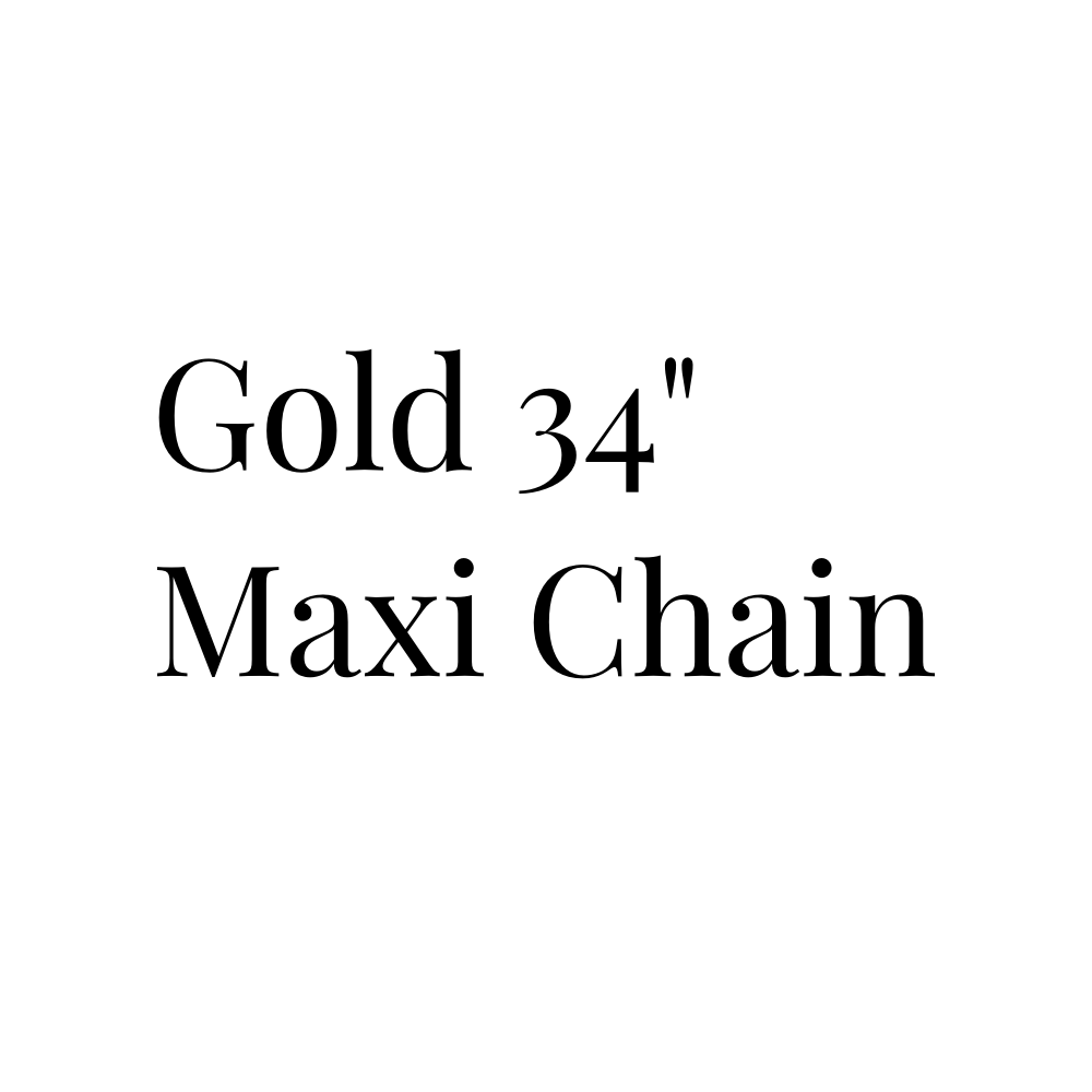 Gold 34" Maxi Chain