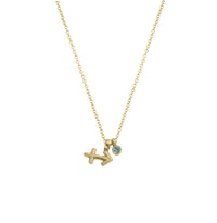 Gold Sagittarius Horoscope & Birthstone Necklace