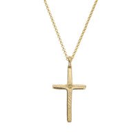 Gold 11 Diamond Large Cross Necklace