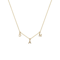 Gold Fixed Alphabet Necklace