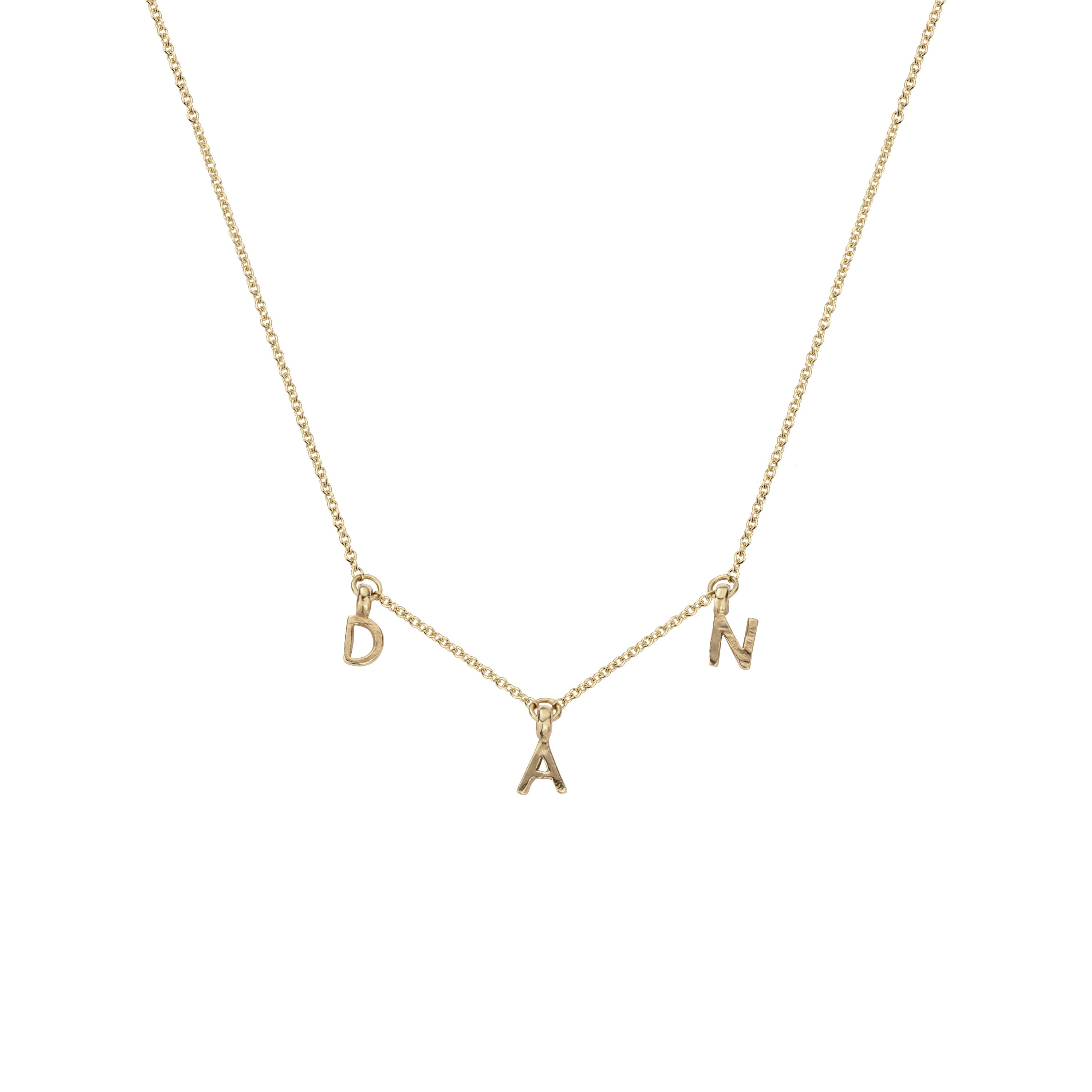 Gold Fixed Alphabet Necklace