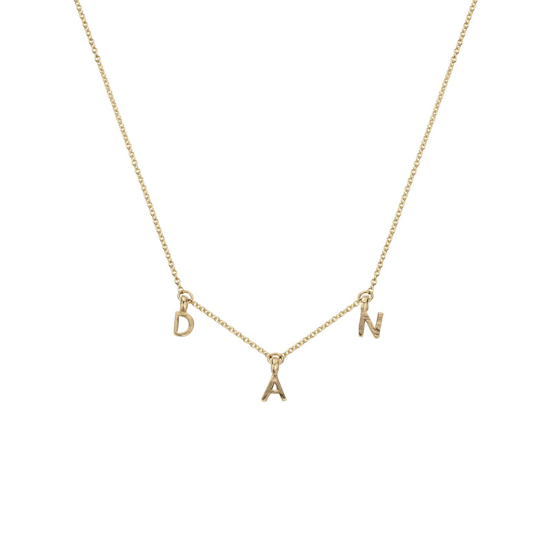 Gold Fixed Alphabet Necklace