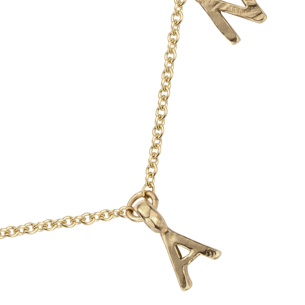 Children's Gold Fixed Alphabet Necklace