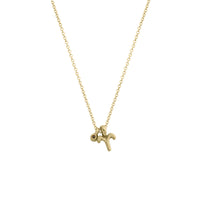 Gold Aries Horoscope & Birthstone Necklace