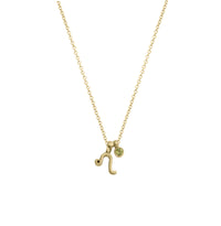 Gold Leo Horoscope & Birthstone Necklace