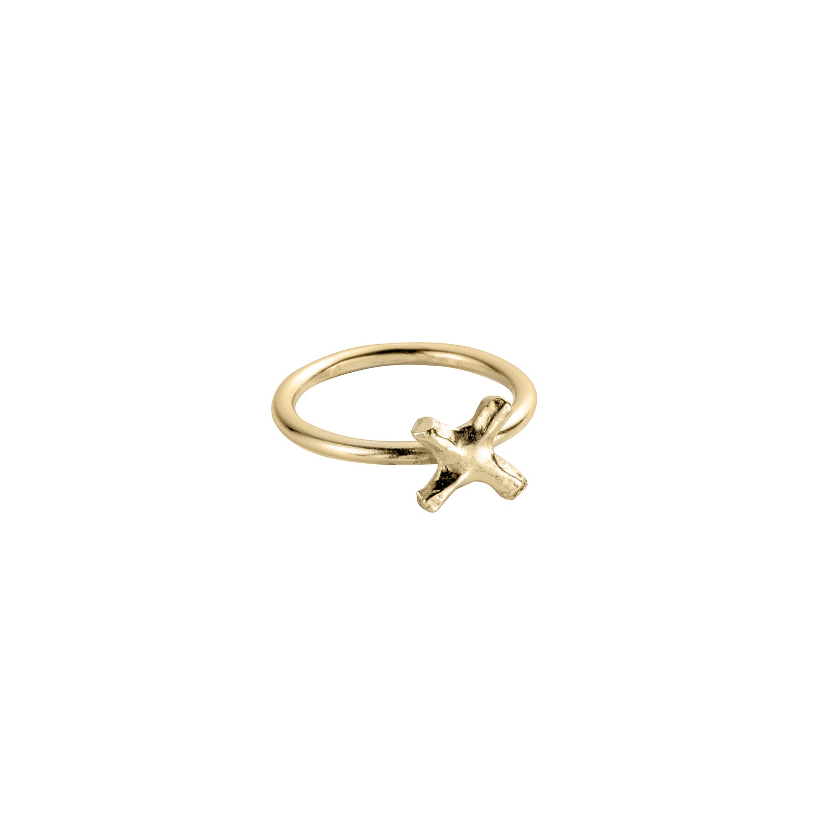 Gold Love Struck Mini Kiss Ring