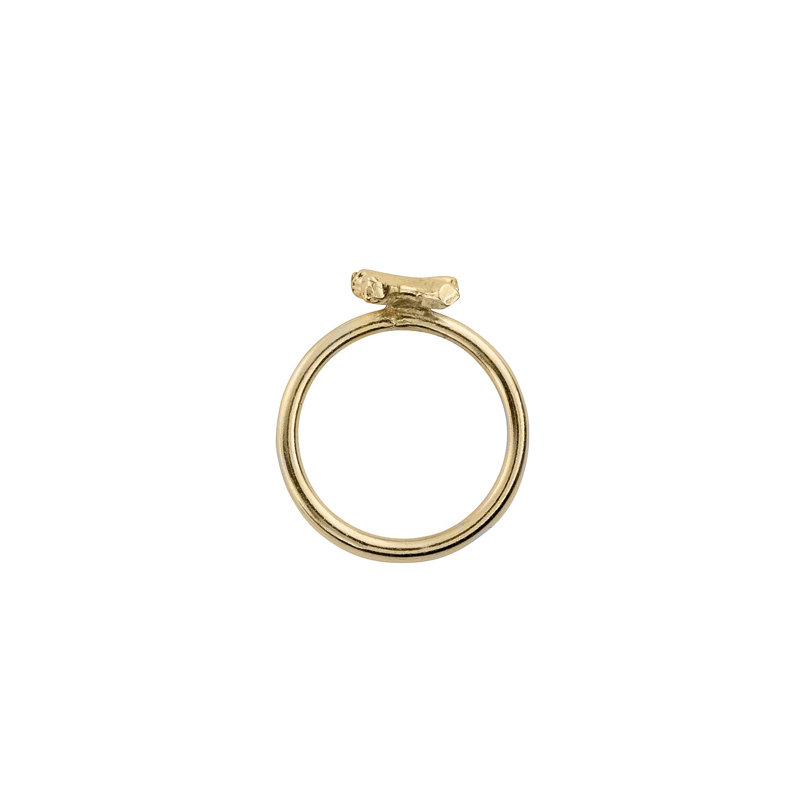 Gold Love Struck Mini Kiss Ring