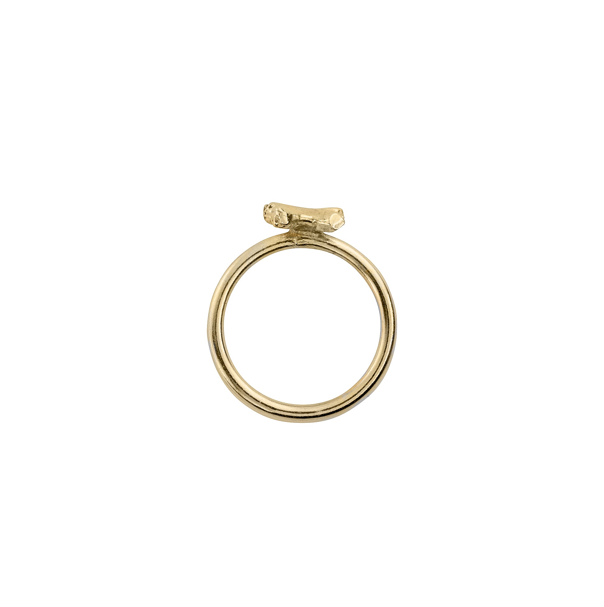 Gold Love Struck Mini Kiss Ring