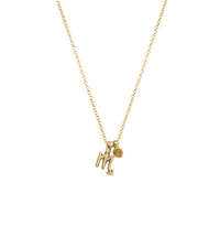 Gold Scorpio Horoscope & Birthstone Necklace