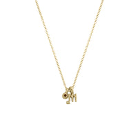 Gold Scorpio Horoscope & Birthstone Necklace