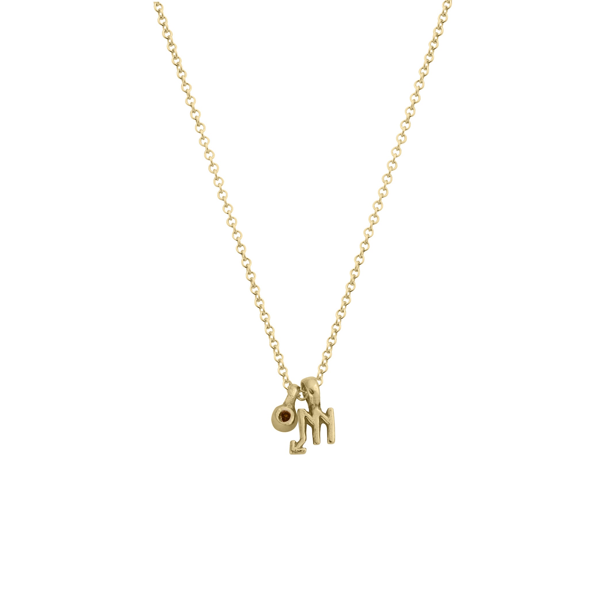 Gold Scorpio Horoscope & Birthstone Necklace