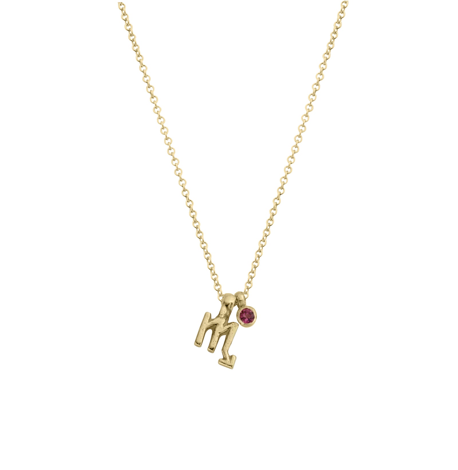 Gold Scorpio Horoscope & Birthstone Necklace