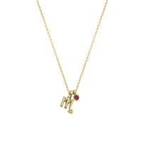 Gold Scorpio Horoscope & Birthstone Necklace