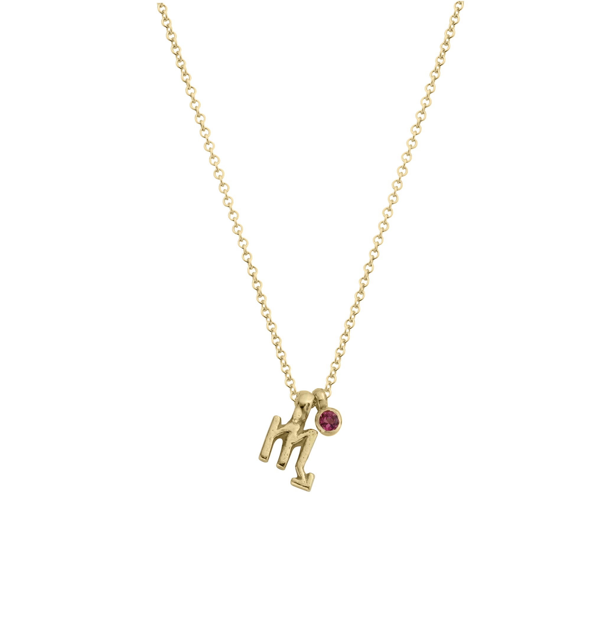 Gold Scorpio Horoscope & Birthstone Necklace