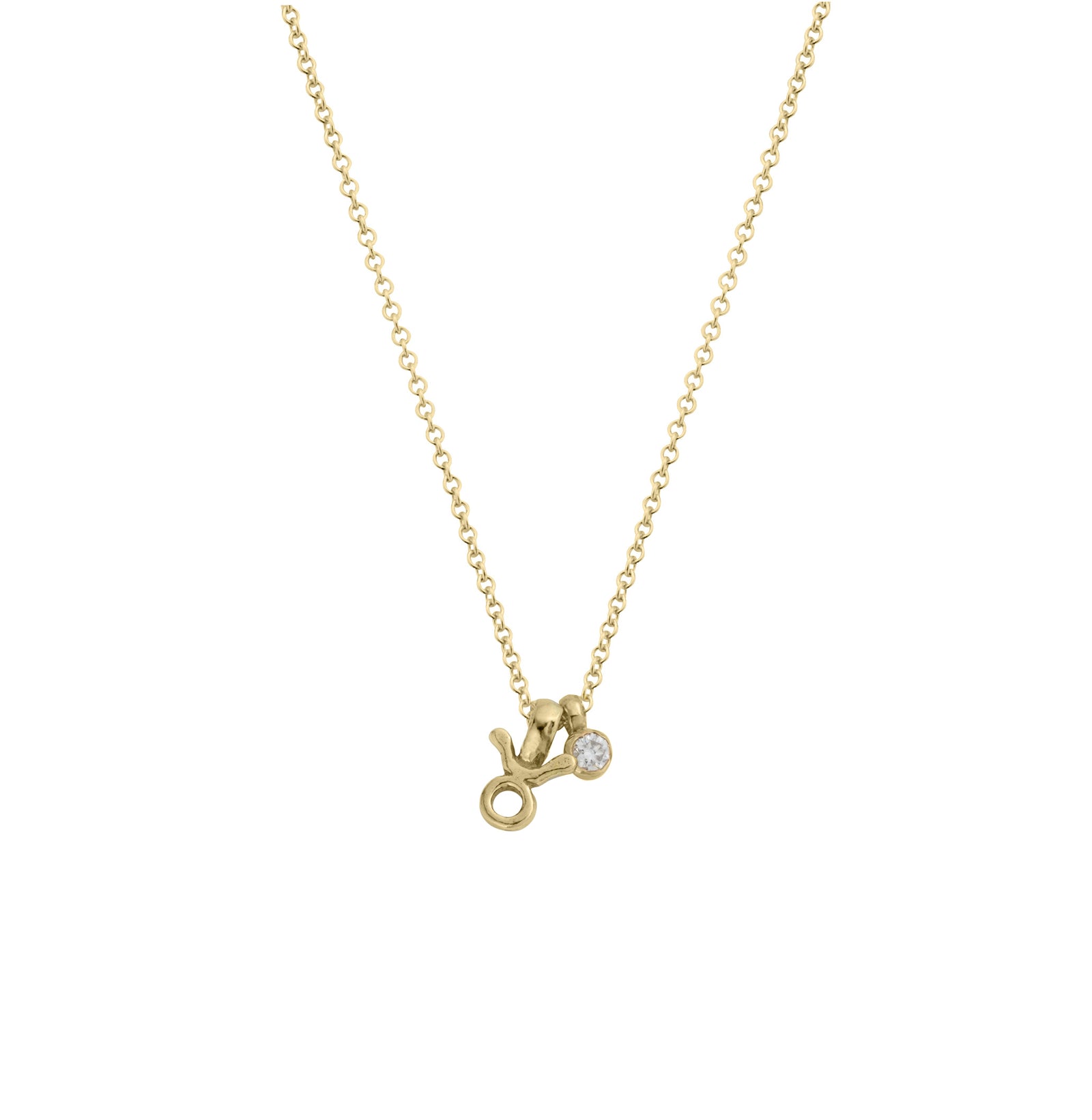 Gold Taurus Horoscope & Birthstone Necklace