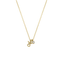Gold Taurus Horoscope & Birthstone Necklace