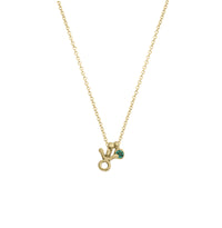 Gold Taurus Horoscope & Birthstone Necklace