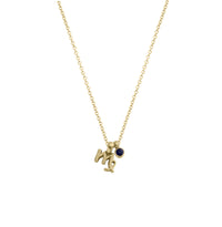 Gold Virgo Horoscope & Birthstone Necklace