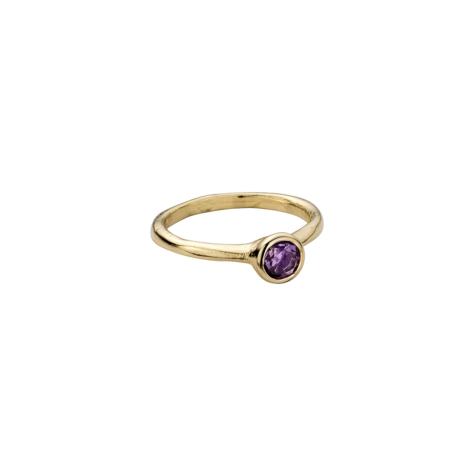 Gold Amethyst Baby Stone Ring