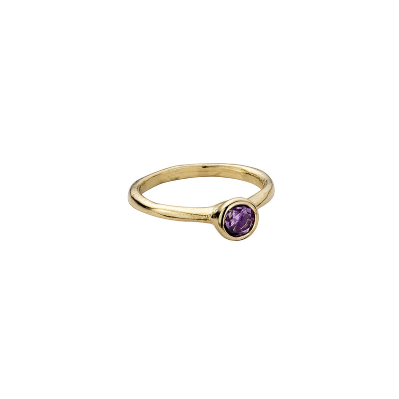 Gold Amethyst Baby Stone Ring