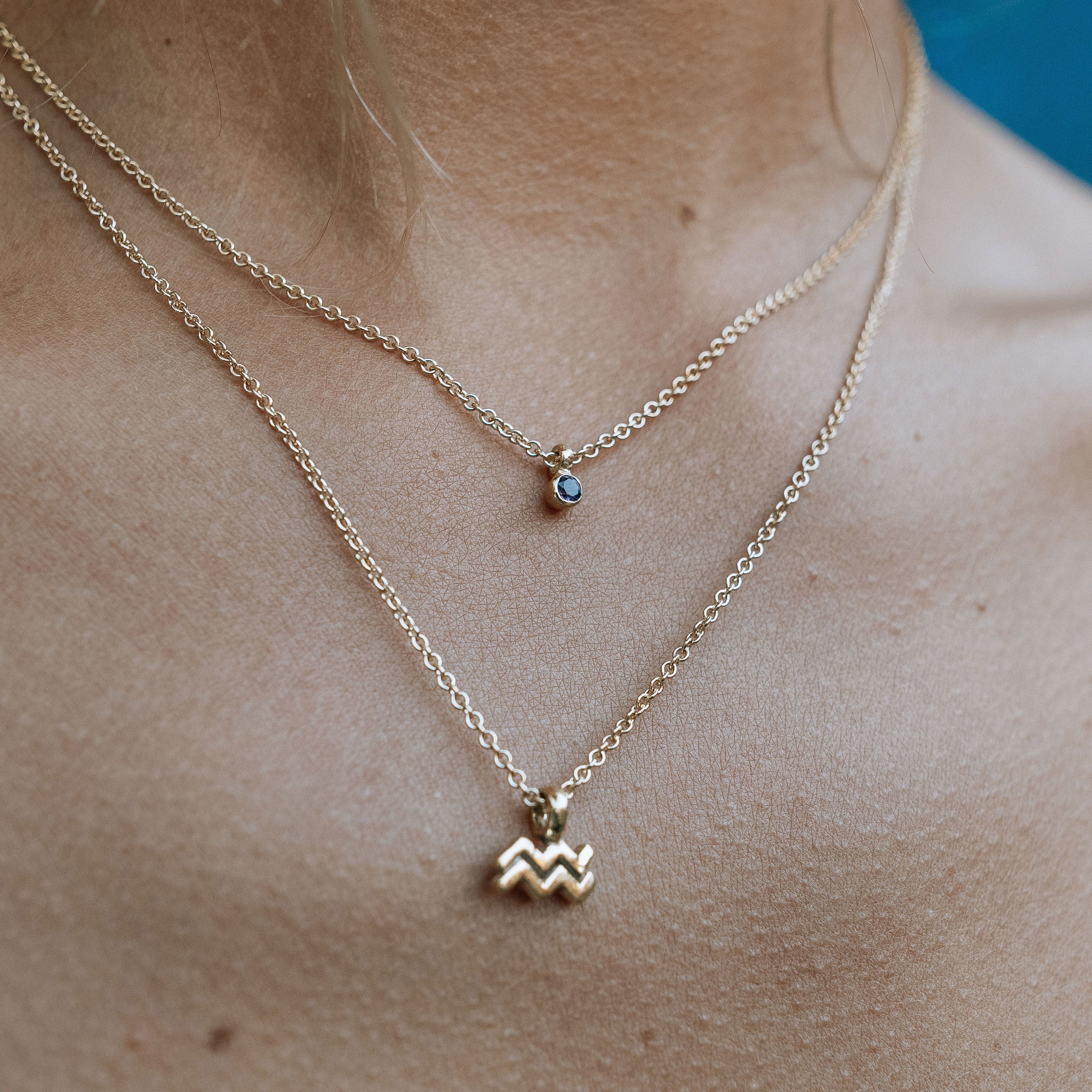 Gold Mini Amethyst Necklace