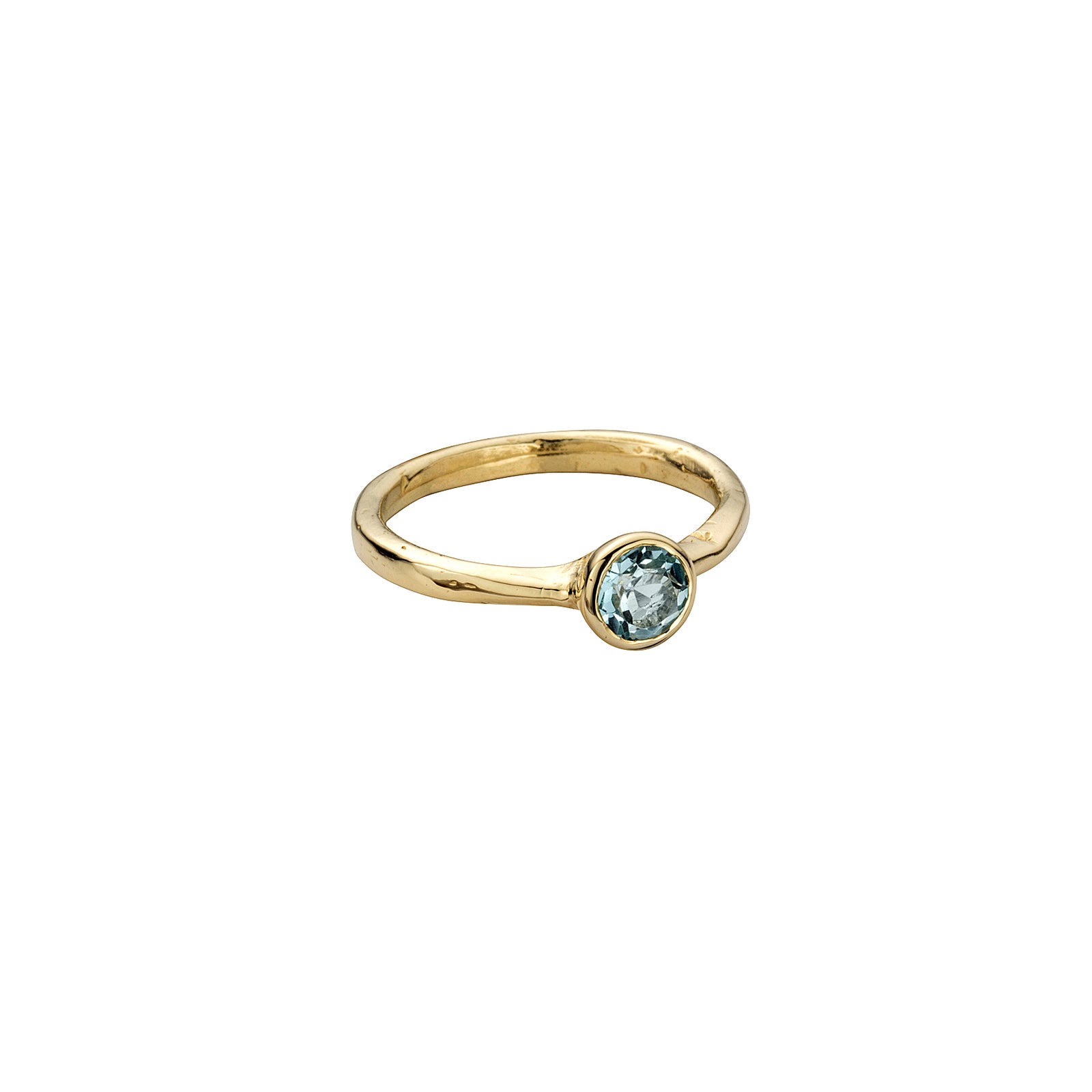 Gold Aquamarine Baby Stone Ring