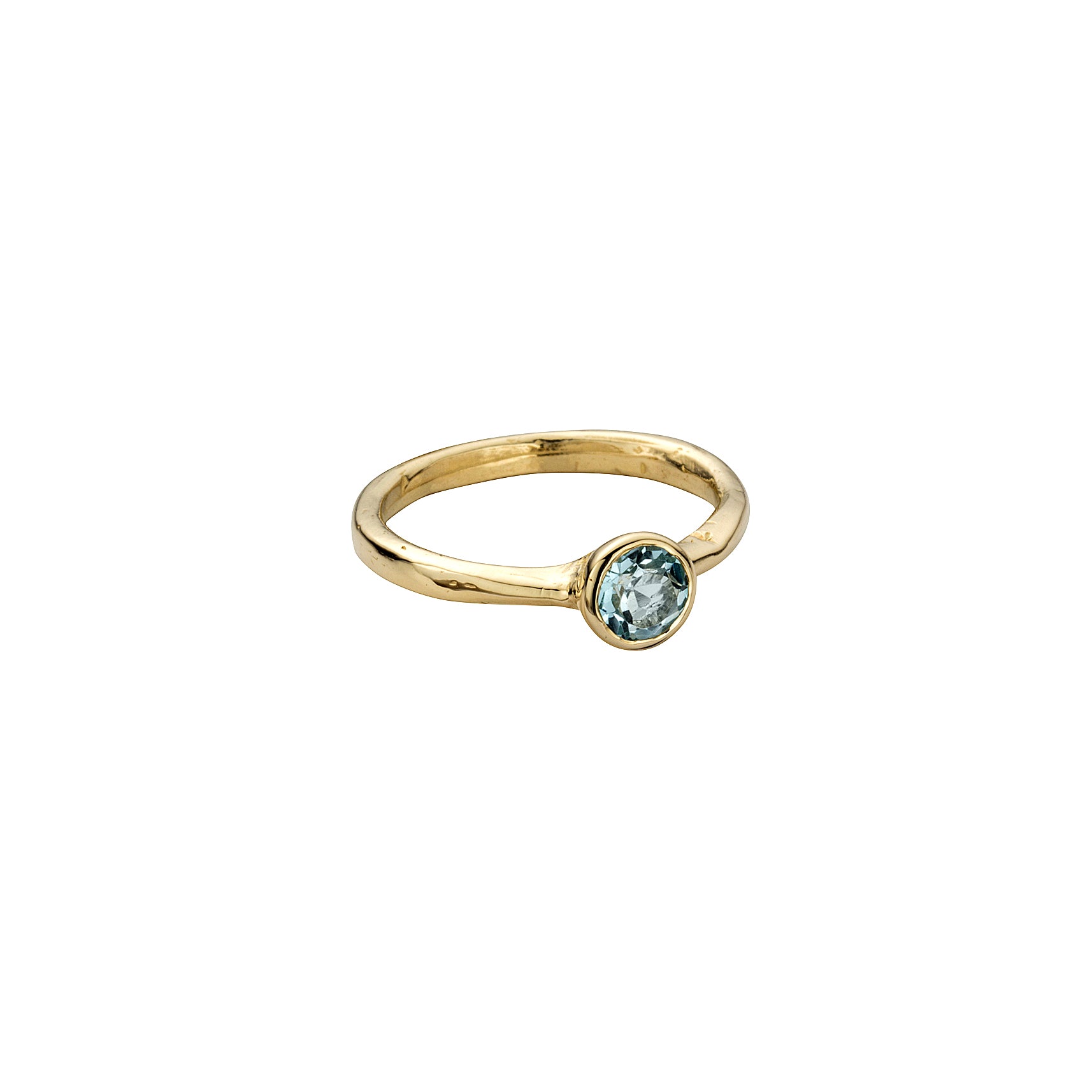 Gold Aquamarine Baby Stone Ring