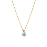 Gold Baby Treasure Aquamarine Necklace