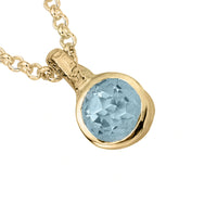Gold Baby Treasure Aquamarine Necklace