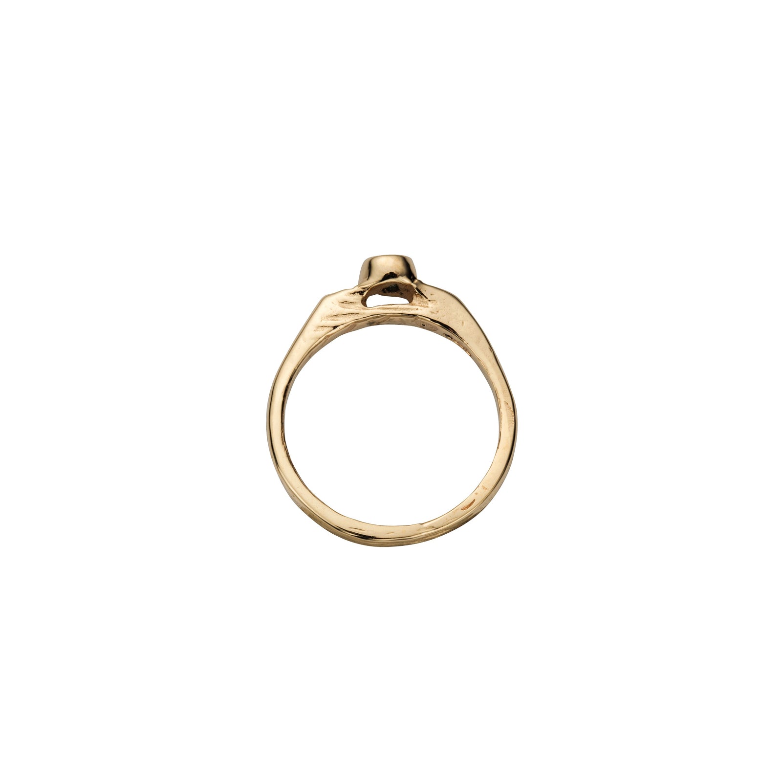 Gold Aquamarine Promise Ring