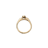 Gold Aquamarine Promise Ring