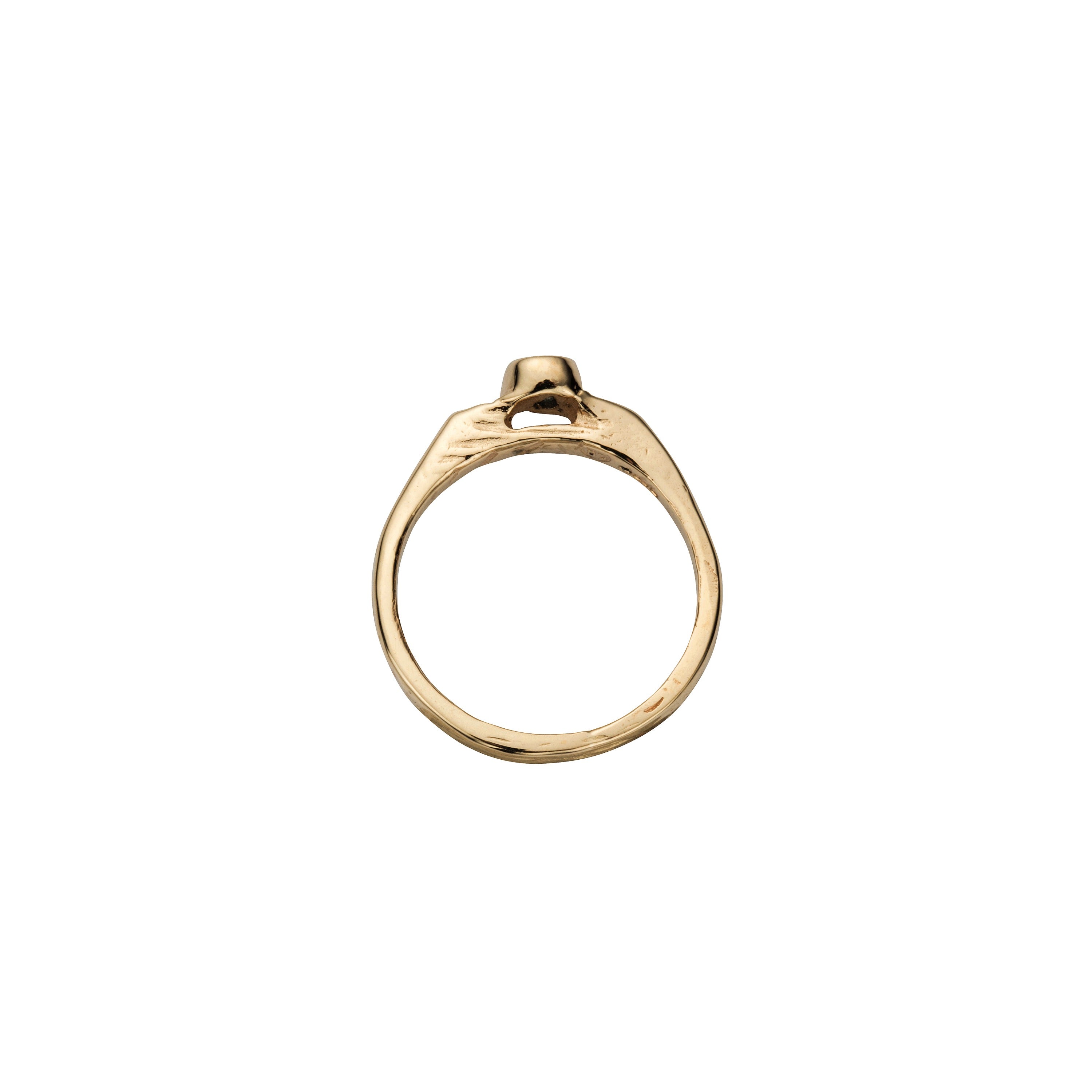 Gold Aquamarine Promise Ring
