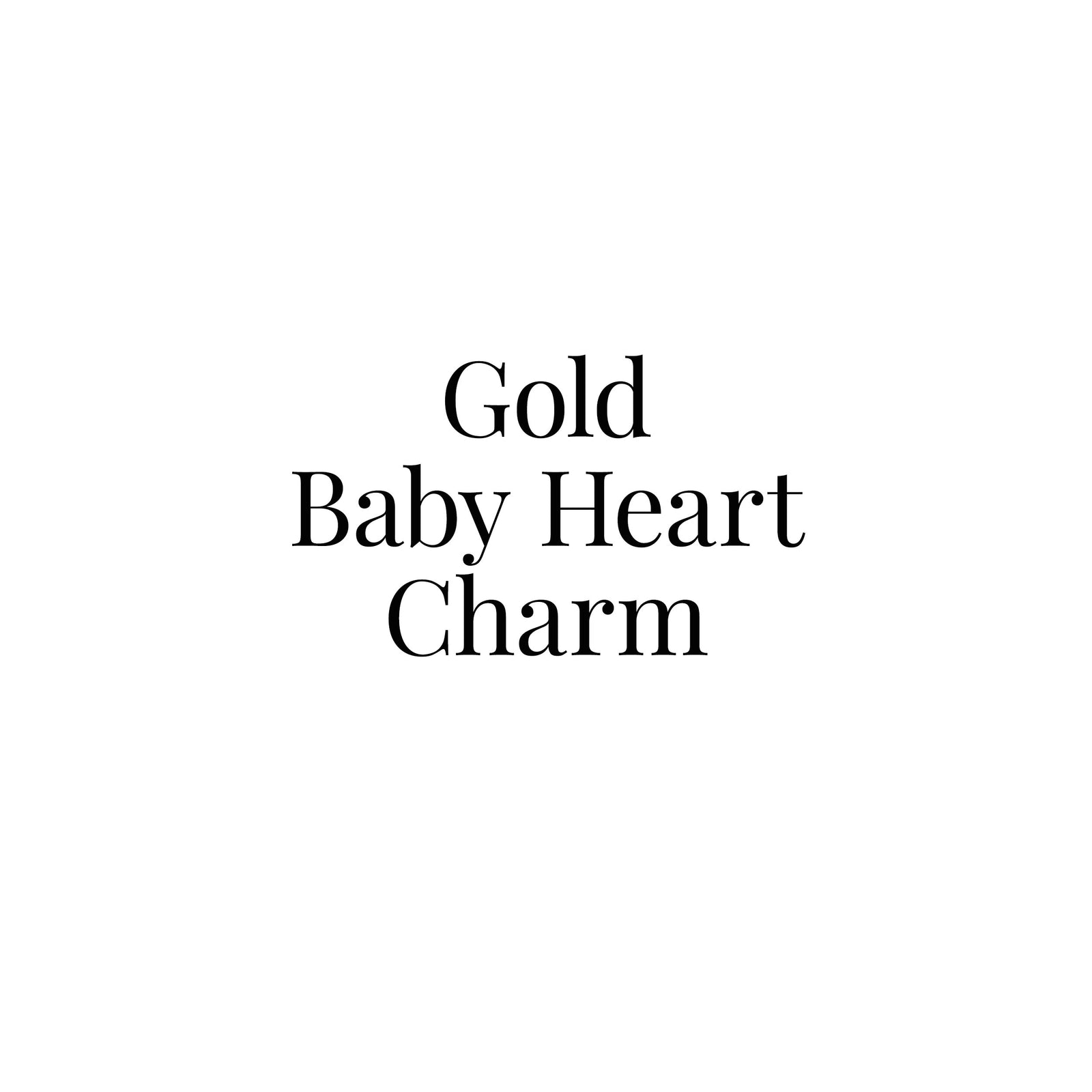 Gold Baby Heart Charm