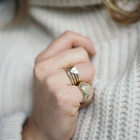 Gold Baby Heart Love Struck Ring
