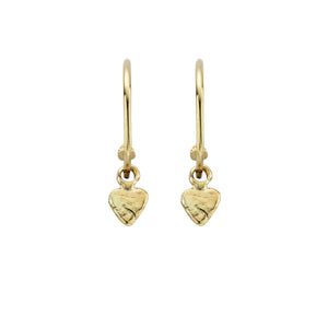Gold Maxi Cupid Hoops with Baby Heart Charms