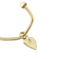 Gold Maxi Cupid Hoops with Baby Heart Charms