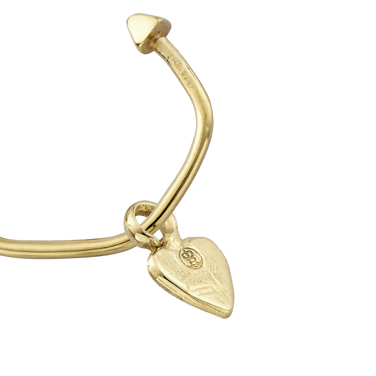 Gold Maxi Cupid Hoops with Baby Heart Charms