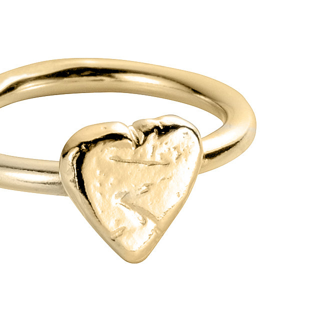 Gold Baby Heart Love Struck Ring