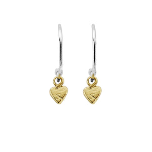Maxi Cupid Hoops with Gold Baby Heart Charms