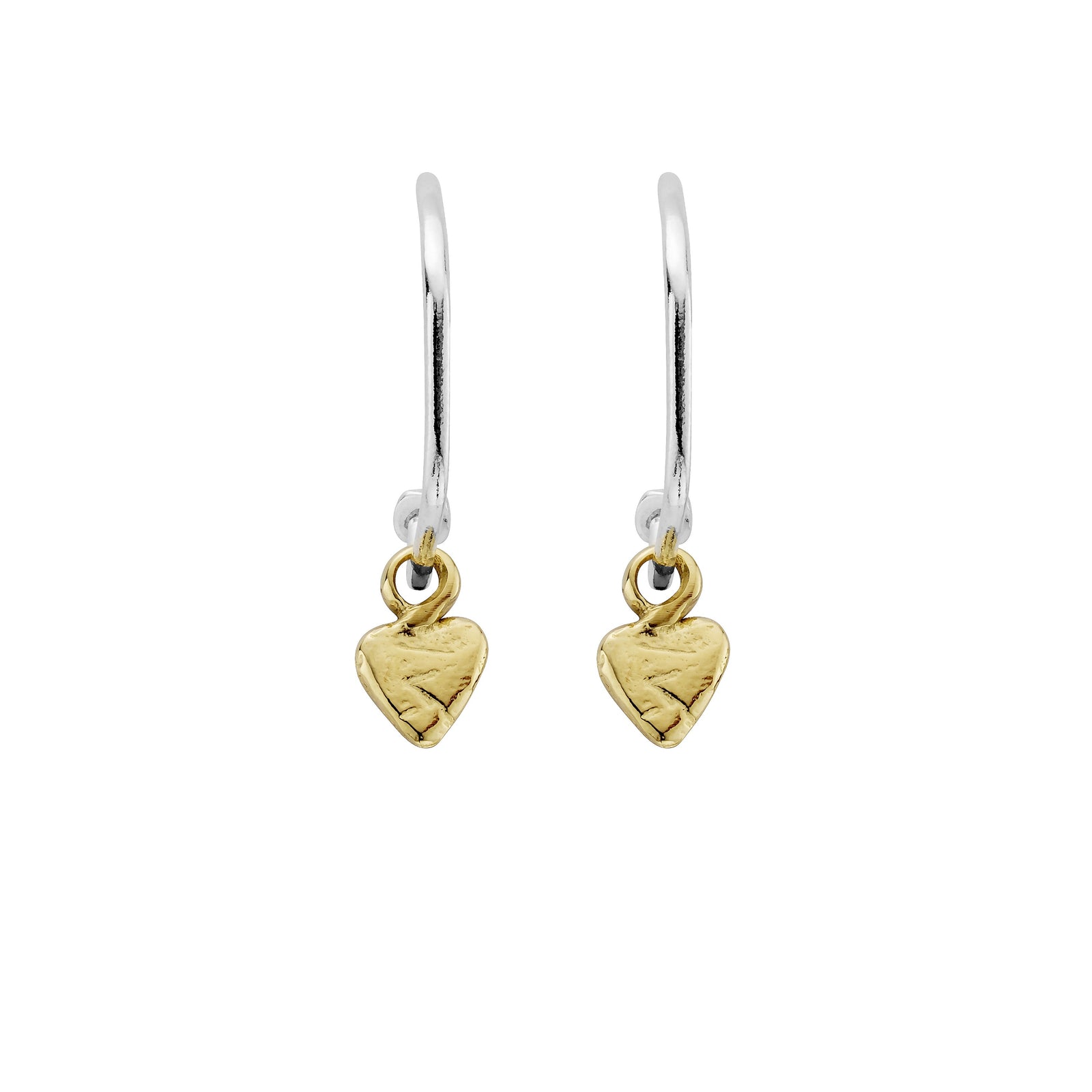 Maxi Cupid Hoops with Gold Baby Heart Charms