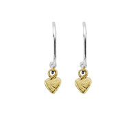 Maxi Cupid Hoops with Gold Baby Heart Charms