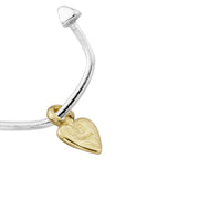 Maxi Cupid Hoops with Gold Baby Heart Charms